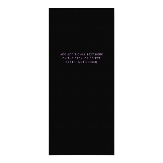 ホログラフィックルック付きロゴ |価格表サービス ラックカード (裏面)