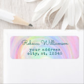 ホログラフィックレインボーエステティックパステルスワール ラベル (インサイチュ)