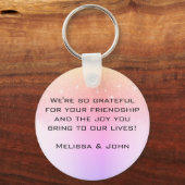 ホログラフィックレインボーグラデーションラックスグリッター雨モダン キーホルダー (裏面)