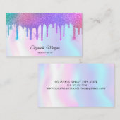 ホログラフィックレインボーグリッタードリッププロフェッショナル 名刺 (正面/裏面)