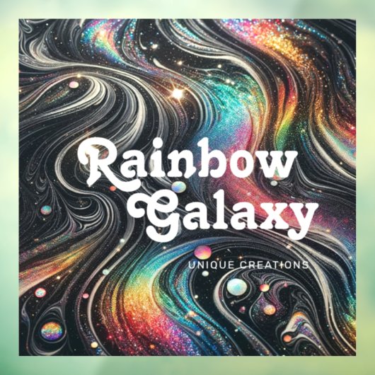 ホログラフィックレインボーグリッター70s銀河クリエイティブ ウィンドウサイン (シート3)