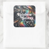 ホログラフィックレインボーグリッター70s銀河クリエイティブ スクエアシール (バッグ)