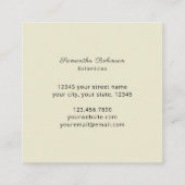 ホログラフィックレインボーグリーンピンクQRコードエステティシャン スクエア名刺 (裏面)