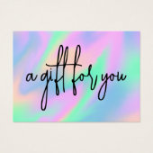 ホログラフィックレインボースクリプトギフト証明書 (正面)