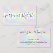 ホログラフィックレインボースクリプトシグネチャーステガーリーィリスト 名刺 (正面/裏面)