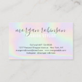 ホログラフィックレインボースクリプトシグネチャーステガーリーィリスト 名刺 (裏面)