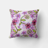 ホログラフィックレインボーフローラコラージュ クッション (裏面)