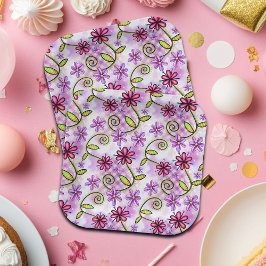 ホログラフィックレインボーフローラコラージュ ペーパープレート