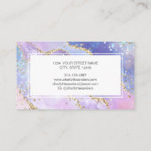 ホログラフィックレインボーモダン金ゴールド 名刺 (裏面)