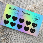 ホログラフィックレインボーユニコーンかわいい割引ロゴを追加 ロイヤリティカード