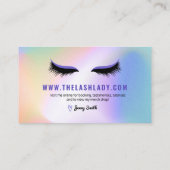 ホログラフィックレインボーラッシュテック美しいサロン 名刺 (裏面)