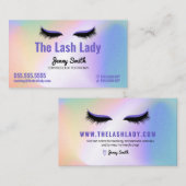 ホログラフィックレインボーラッシュテック美しいサロン 名刺 (正面/裏面)