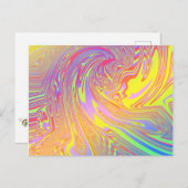 ホログラフィックレインボー抽象芸術 ポストカード (正面/裏面)