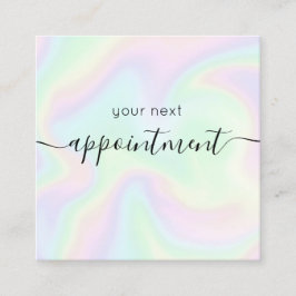 ホログラフィックレインボー署名アポイントメントアラーム 予約カード