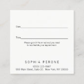 ホログラフィックレインボー署名アポイントメントアラーム 予約カード (裏面)