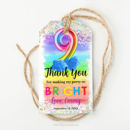 ホログラフィックレインボー誕生日ギフトラベル ギフトタグ