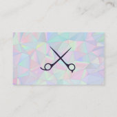 ホログラフィックレトロ幾何学的 | ヘアモデル ロイヤリティカード (裏面)