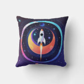 🚀ホログラフィックロケット宇宙 クッション (裏面)