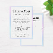 ホログラフィックロゴネックレスイヤリングサンキューカード (デスク)