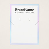 ホログラフィックロゴネックレスイヤリングサンキューカード (裏面)