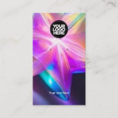 ホログラフィックロゴブラックイヤリングディスプレイカード 名刺 (正面)