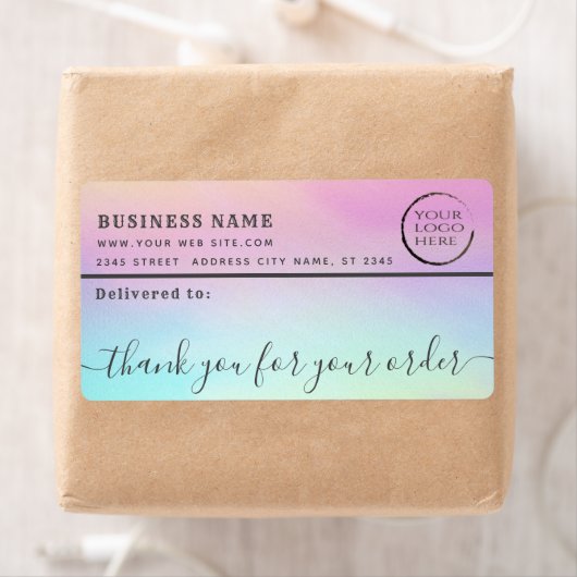 ホログラフィックロ感謝していゴがビジネスの宛名ラベル ラベル (インサイチュ)