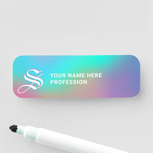 ホログラフィックワンダーランド | モノグラム乾式消去 名札 (インサイチュ)