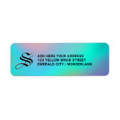 ホログラフィックワンダーランド | モノグラム差出人住所 ラベル (正面)
