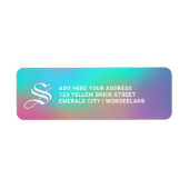 ホログラフィックワンダーランド | 差出人住所モノグラム ラベル (正面)