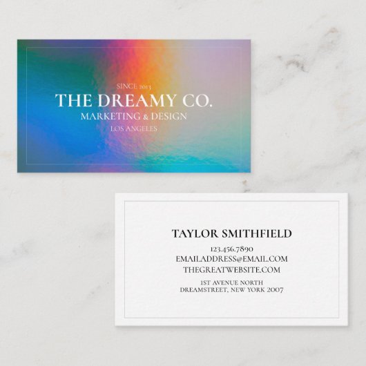 ホログラフィックヴィンテージ名刺 名刺 (正面/裏面)