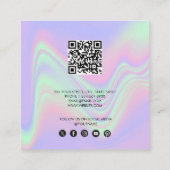 ホログラフィック事業は友人の紹介カードを参照 スクエア名刺 (裏面)