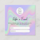 ホログラフィック事業は友人の紹介カードを参照 スクエア名刺 (正面)