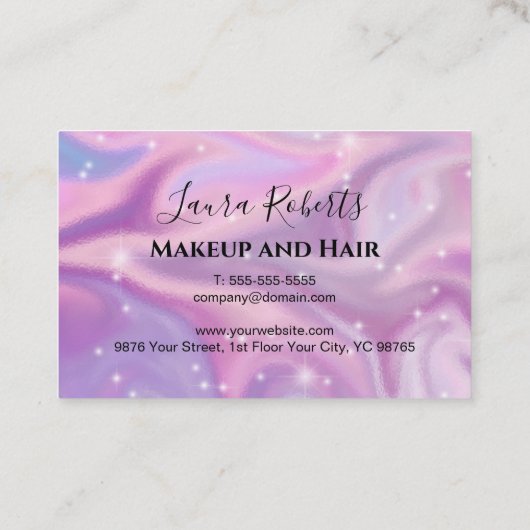 ホログラフィック事業プロフェッショナルアポイントメントカード 予約カード (裏面)