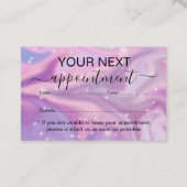 ホログラフィック事業プロフェッショナルアポイントメントカード 予約カード (正面)