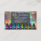 ホログラフィック先生名虹ホログラムクレヨン 名刺 (裏面)