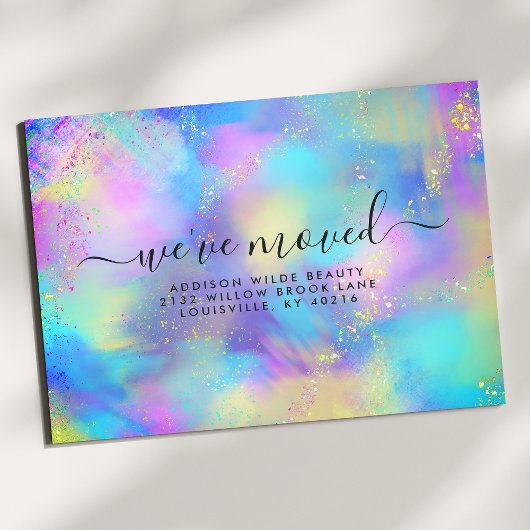 ホログラフィック光虹彩運動の発表 案内ポストカード