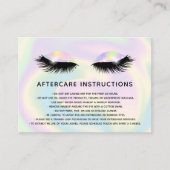 ホログラフィック光輝く美しい目のアフターケア 紹介カード (正面)