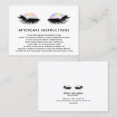 ホログラフィック光輝く美しい目のアフターケア 紹介カード (正面/裏面)