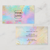 ホログラフィック効果に対するフェイク独自のロゴ 名刺 (正面/裏面)