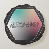 ホログラフィック勾配カスタム装飾用クッション ラウンドクッション (裏面)