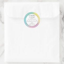 ホログラフィック勾配コテージ食品法ステッカー ラウンドシール