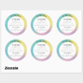 ホログラフィック勾配コテージ食品法ステッカー ラウンドシール (シート)