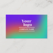 ホログラフィック勾配スキャンによる接モダン続はっきりした 名刺 (正面)