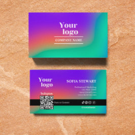 ホログラフィック勾配スキャンによる接モダン続はっきりした 名刺