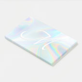 ホログラフィック勾配箔カスタムモノグラムイニシャル ポストイット (アングル)