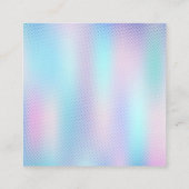 ホログラフィック勾配背景 スクエア名刺 (裏面)