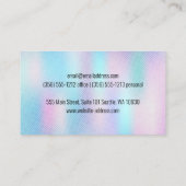 ホログラフィック勾配 |メイクアップアクセサリ 名刺 (裏面)