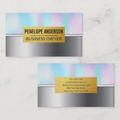 ホログラフィック勾配 | メタリック 名刺 (正面/裏面)