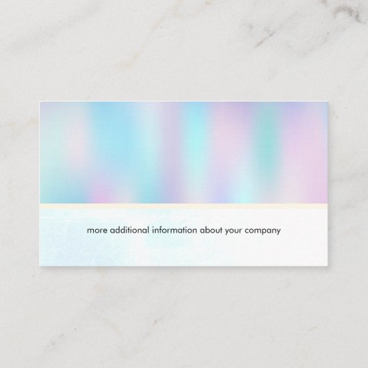 ホログラフィック勾配 名刺 (裏面)