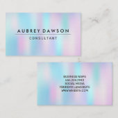 ホログラフィック勾配 名刺 (正面/裏面)